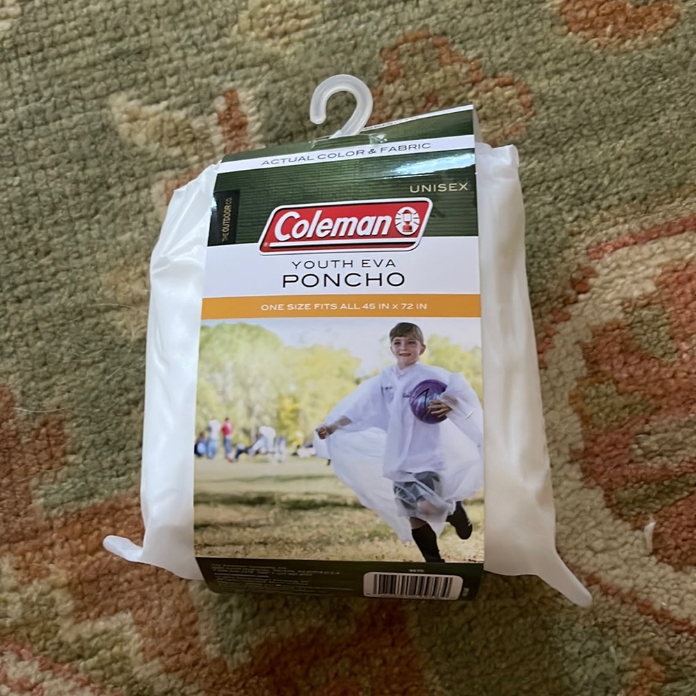 New in package Coleman Youth Poncho